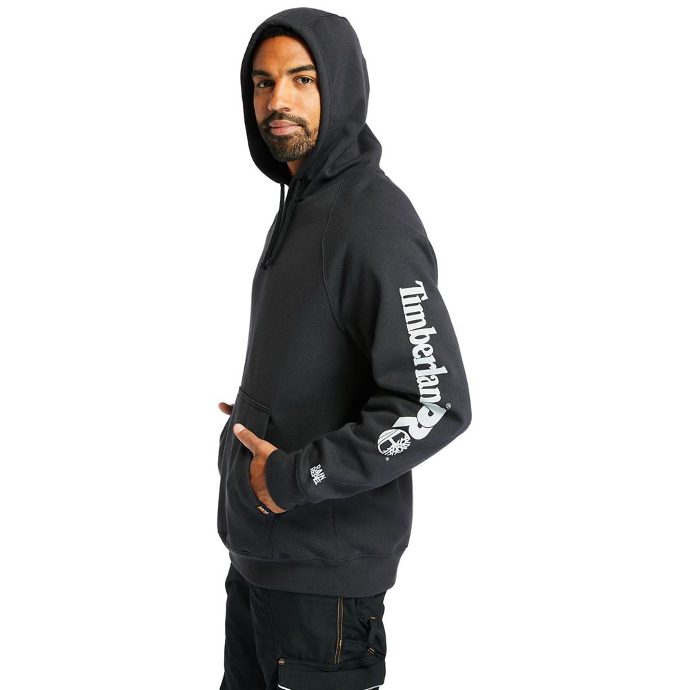 Timberland Φουτερ Ανδρικα Μαυρα - Pro® Hood Honcho Sport Pullover - Greece 6591023-EX